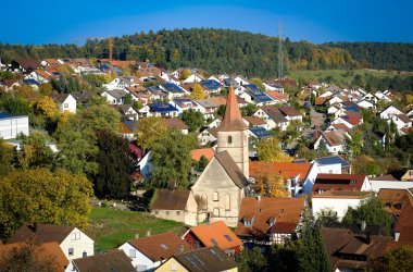 Blick auf Simmozheim aus Richtung Westen