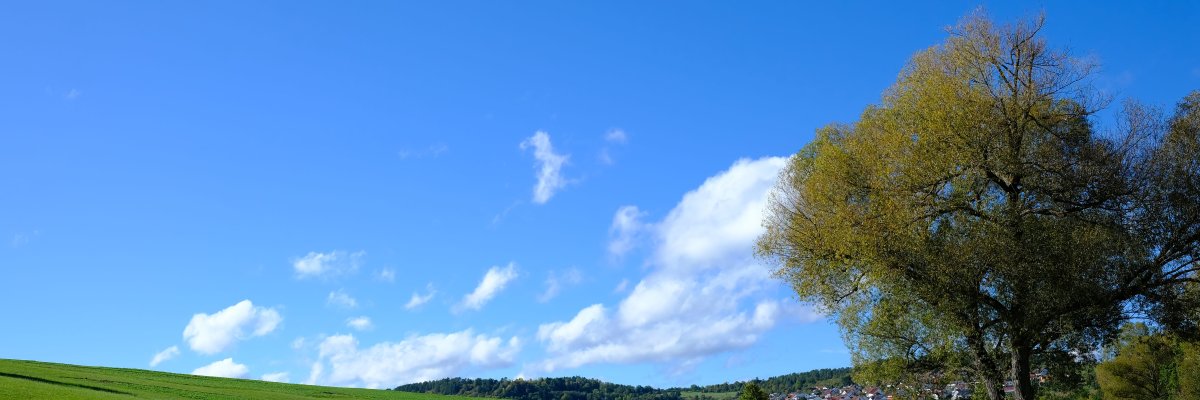 Blick auf Simmozheim aus Richtung Weil der Stadt kommend über die Wiesen